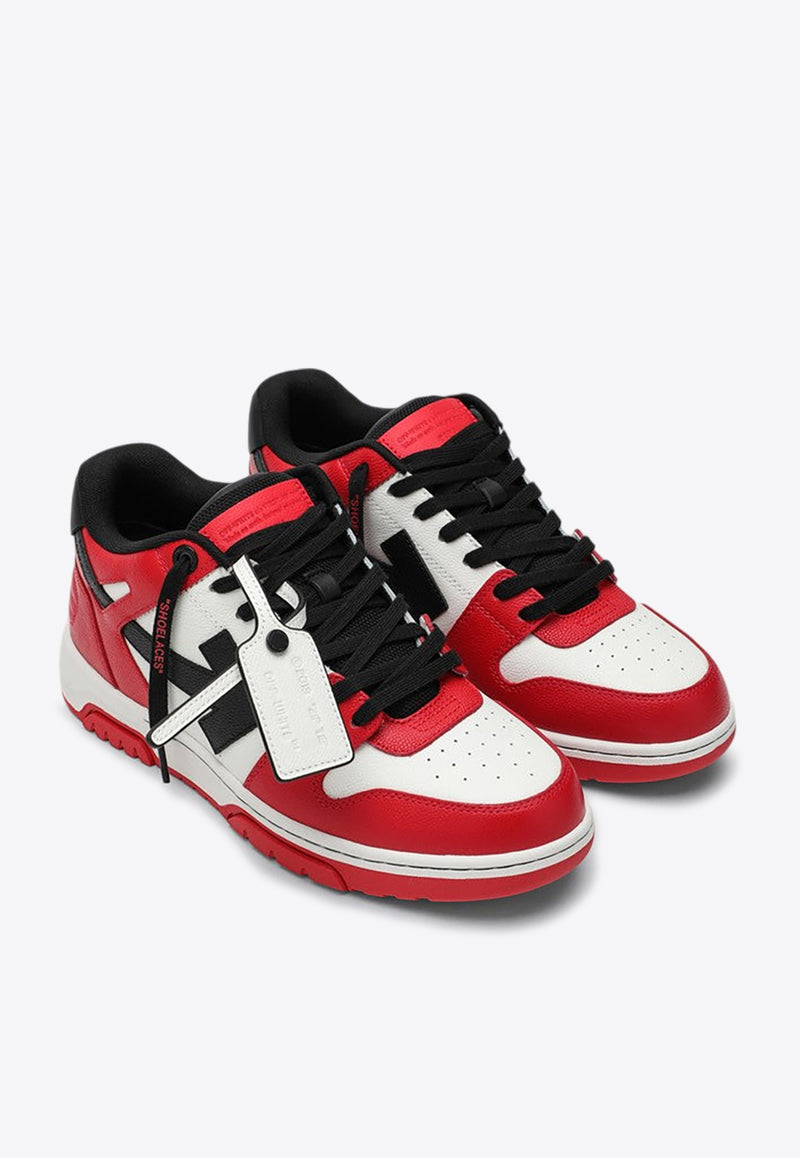 Off-White Out of Office Low-Top Sneakers Red OMIA189F24LEA00D/P_OFFW-2510