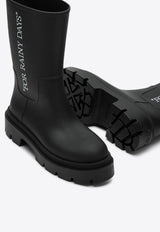 Off-White For Rainy Days Print Rubber Boots Black OMIE00BC99MAT001/P_OFFW-1001