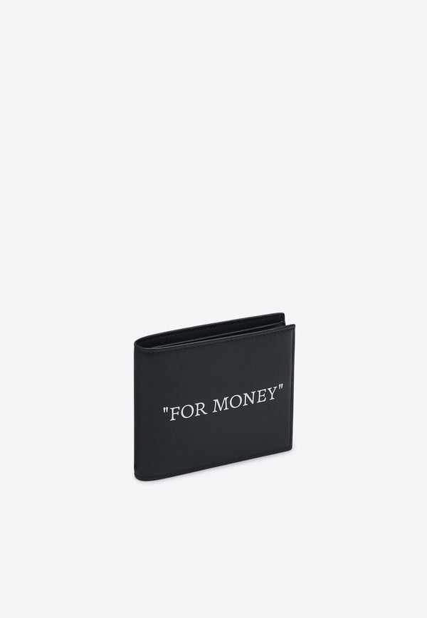 Off-White For Money Bi-Fold Leather Wallet  Black OMNC074C99LEA001/Q_OFFW-1001