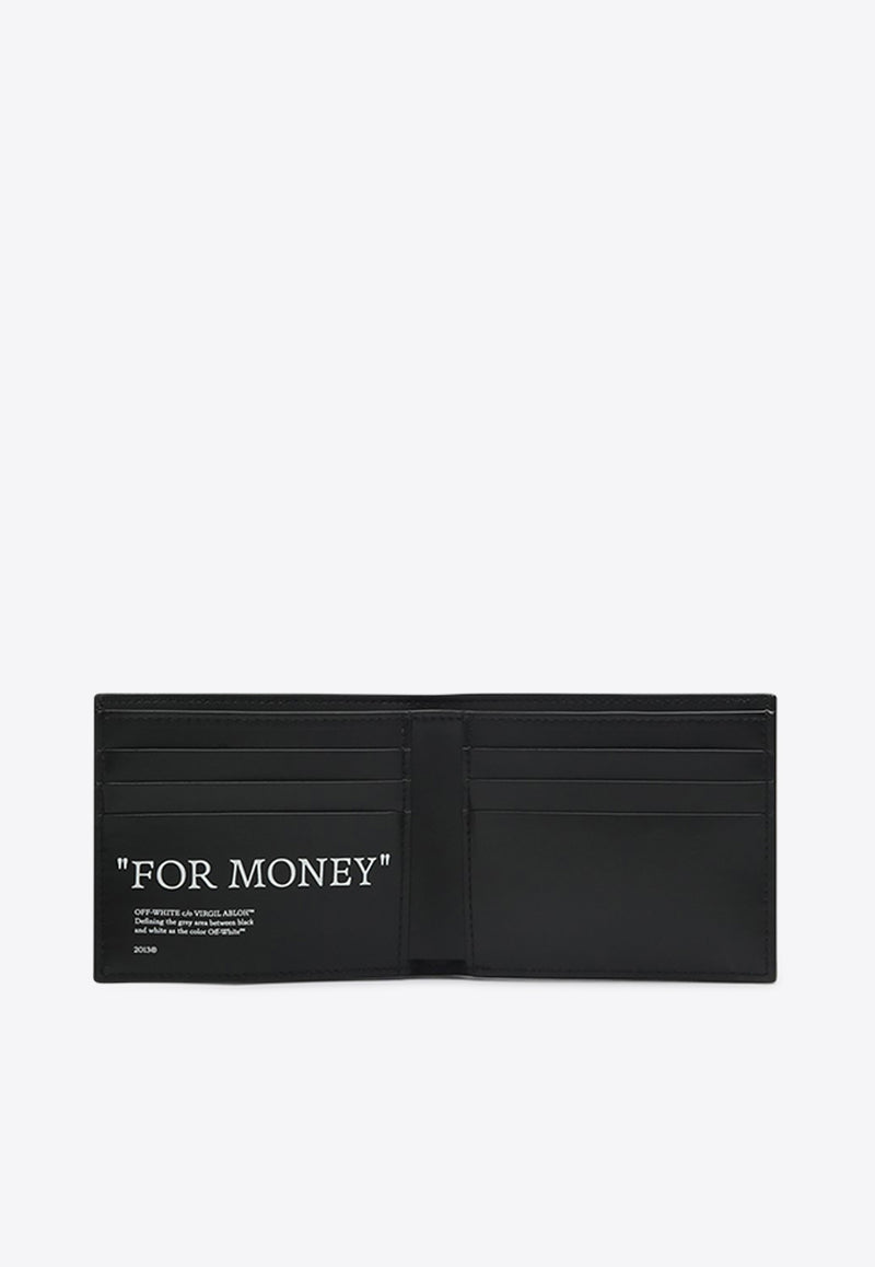 Off-White For Money Bi-Fold Leather Wallet  Black OMNC074C99LEA001/Q_OFFW-1001