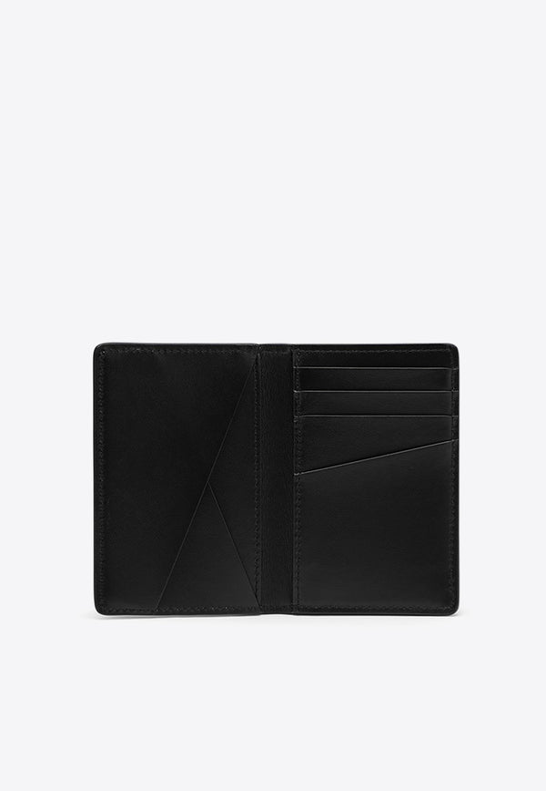 Off-White Quote Bookish Leather Folding Cardholder Black OMND086S24LEA001/O_OFFW-1001