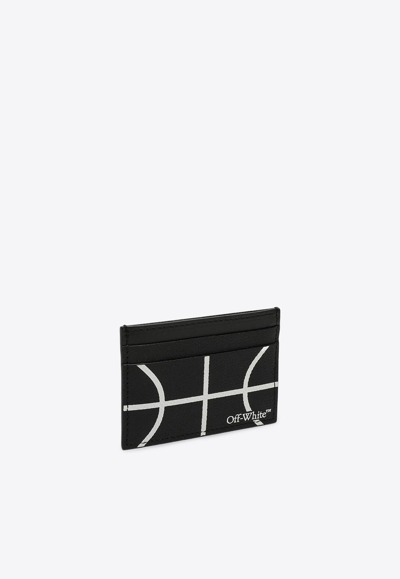 Off-White Basketball Leather Cardholder Black OMND093F24LEA001/P_OFFW-1001