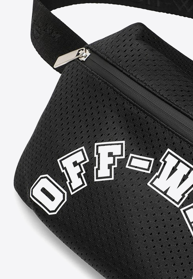 Off-White Logo Print Nylon Mesh Belt Bag Black OMNO043S24FAB001/O_OFFW-1001