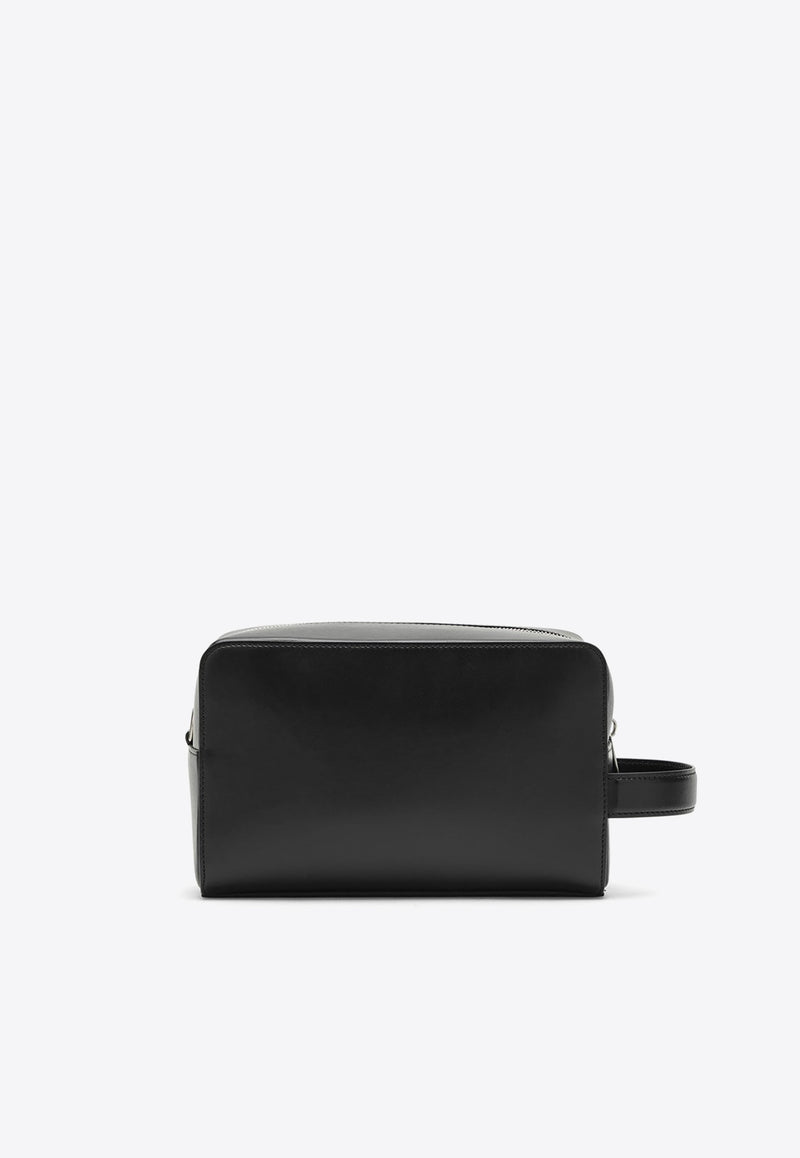 Off-White Q Bookish X-ray Vanity Pouch in Calf Leather Black OMNS029S24LEA001/O_OFFW-1001
