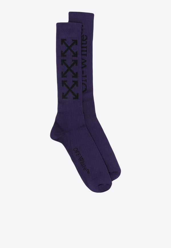 Off-White Arrow Bookish Socks OMRA075S23KNI001-3710 Purple