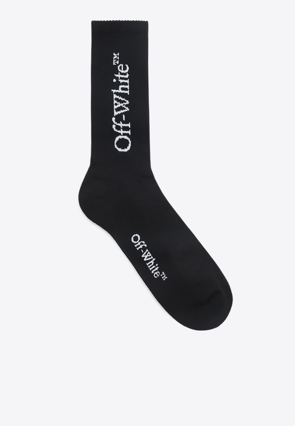 Off-White Logo Intarsia Socks Black OMRA085C99KNI001/Q_OFFW-1001