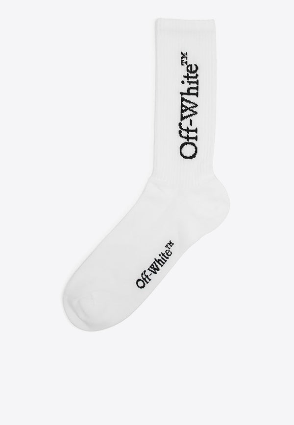 Off-White Logo Intarsia Mid-Calf Socks White OMRA085C99KNI001/O_OFFW-0110