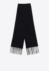 Destin Wool and Cashmere Fringed Scarf Black OPUSGRWO/P_DESSR-BL