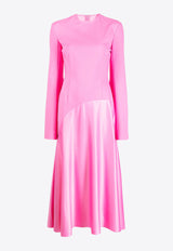 Solace London Gaia Flared Midi Dress Pink OS2071PINK