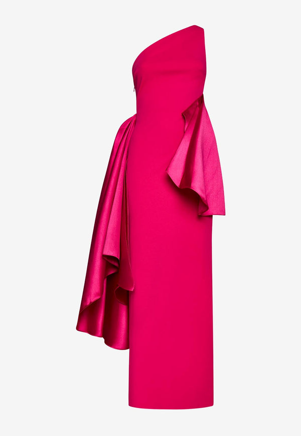 Solace London Calla One-Shoulder Maxi Dress OS32014PINK