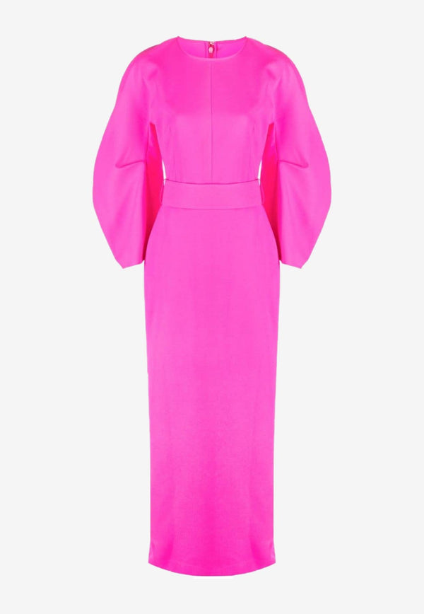 Solace London Allegra Belted Maxi Dress OS35002PINK