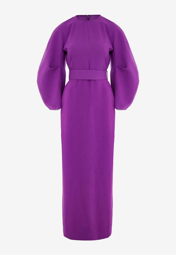 Solace London Allegra Belted Maxi Dress OS35002PURPLE 