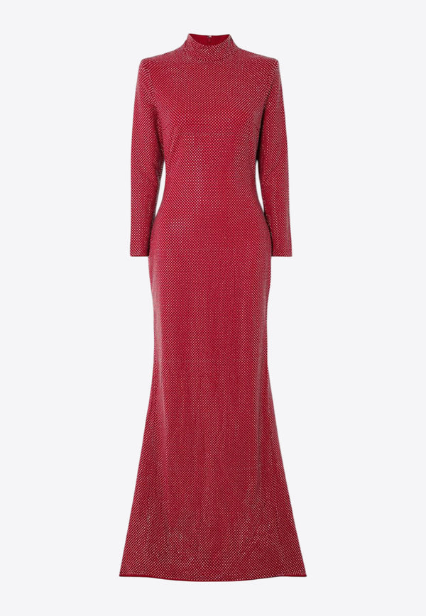 Solace London Vivienne Crystal Embellished Gown Red OS35013BRED