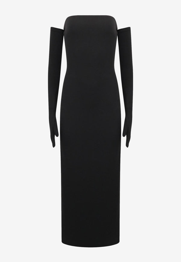 Solace London Tullia Strapless Maxi Dress OS37003BLACK