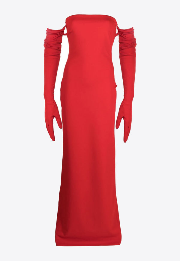 Solace London Tullia Strapless Maxi Dress OS37003RED