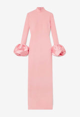 Solace London Viviana High-Neck Maxi Dress Pink OS37019PINK