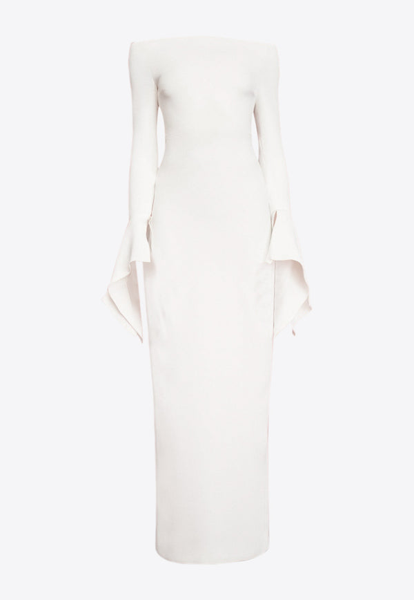Solace London Amalie Off-Shoulder Maxi Dress OS38010CREAM