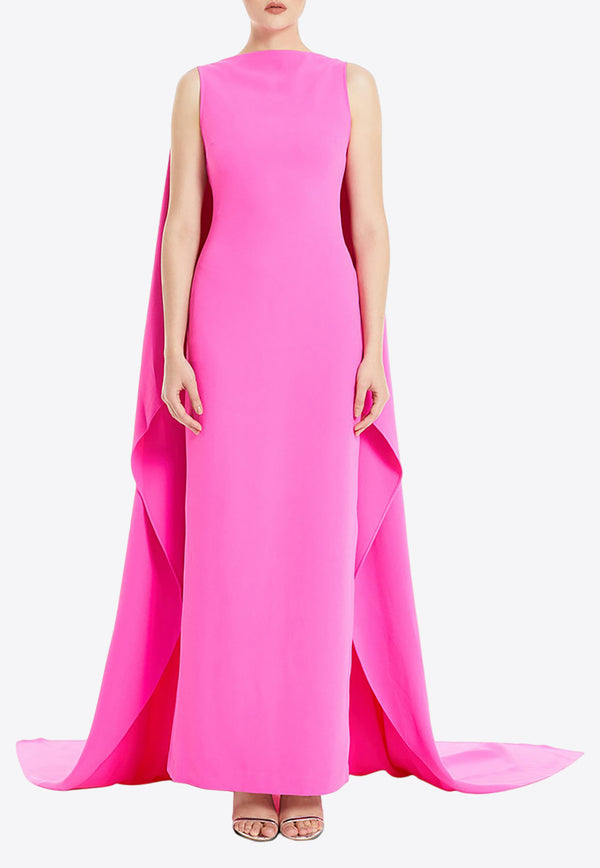 Solace London Kaila Maxi Cape Dress OS40021PINK