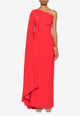 Solace London Daria One-Shoulder Maxi Dress Red OS41004RED