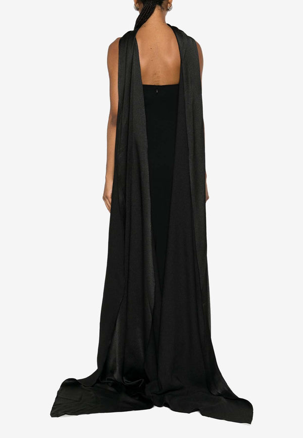 Solace London The Ophelia Halterneck Gown Black OS41010BLACK