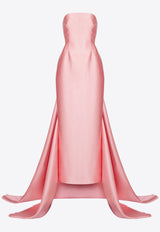 Solace London Imani Strapless Satin Gown Pink OS42005PINK