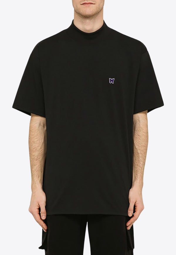 NEEDLES Mock-Neck Logo T-shirt Black OT260PL/O_NEEDL-BLK