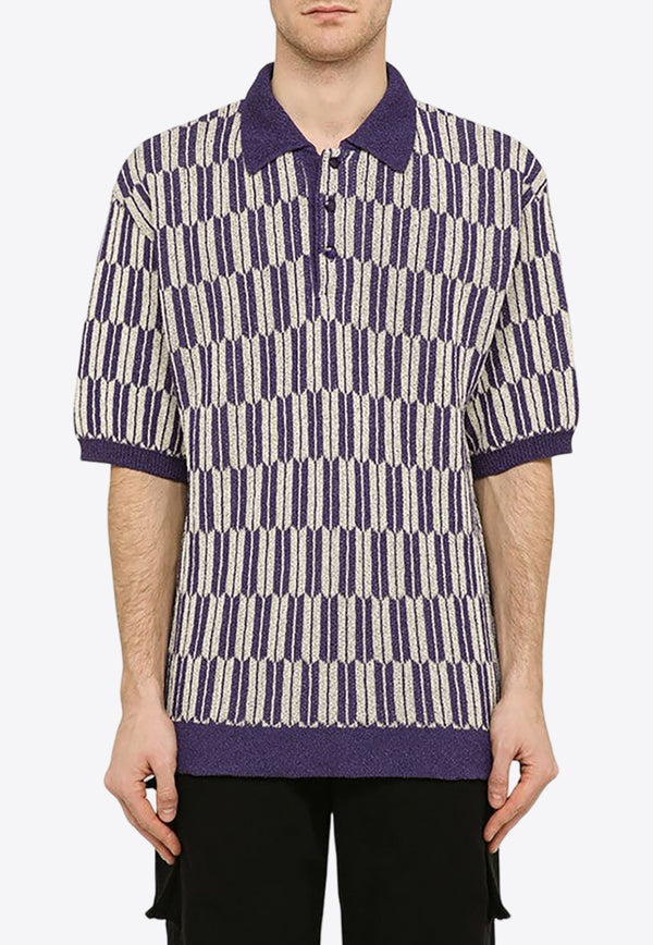 NEEDLES Knitted Polo T-shirt Purple OT267NF/O_NEEDL-PU