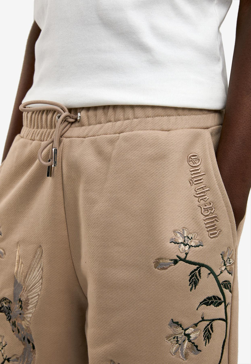ONLY THE BLIND Colibri Hummingbird Shorts Beige OTB-BS1464_BEIGE