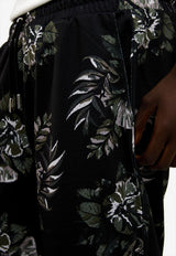 ONLY THE BLIND Botanical Print Mesh Shorts Black OTB-BS1470_BLACK