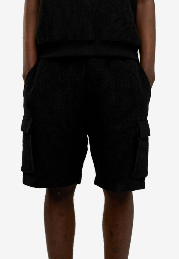 ONLY THE BLIND Havana Knit Cargo Shorts Black OTB-BS1524_BLACK