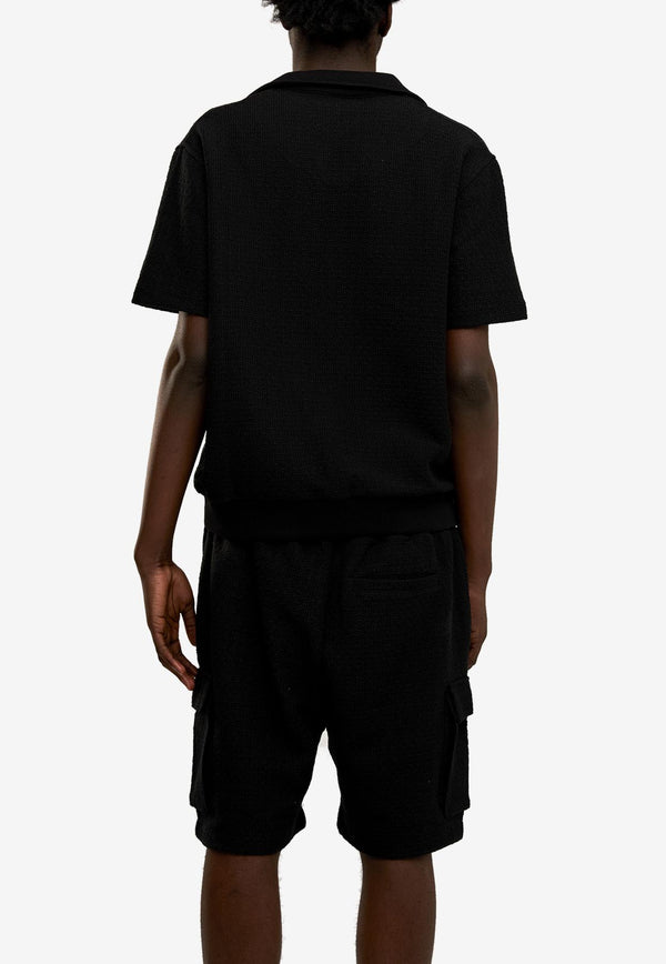 ONLY THE BLIND Havana Knit Cargo Shorts Black OTB-BS1524_BLACK
