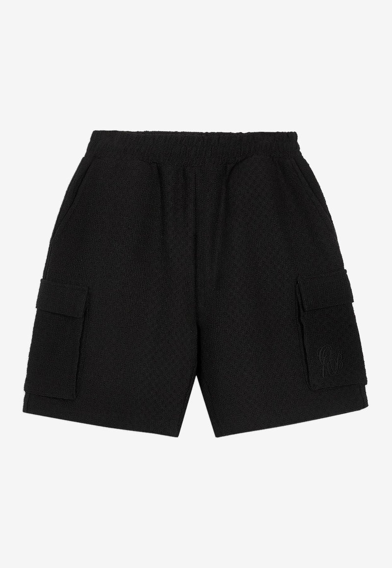 ONLY THE BLIND Havana Knit Cargo Shorts Black OTB-BS1524_BLACK
