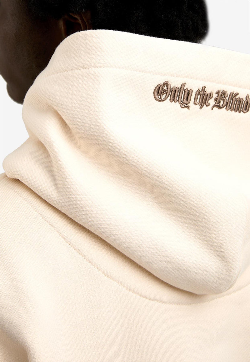 ONLY THE BLIND Sandstorm Tiger Embroidered Hooded Sweatshirt Beige OTB-H1479_BEIGE