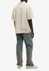 ONLY THE BLIND Botanical Print Linen Shirt Beige OTB-SH1534_BEIGE