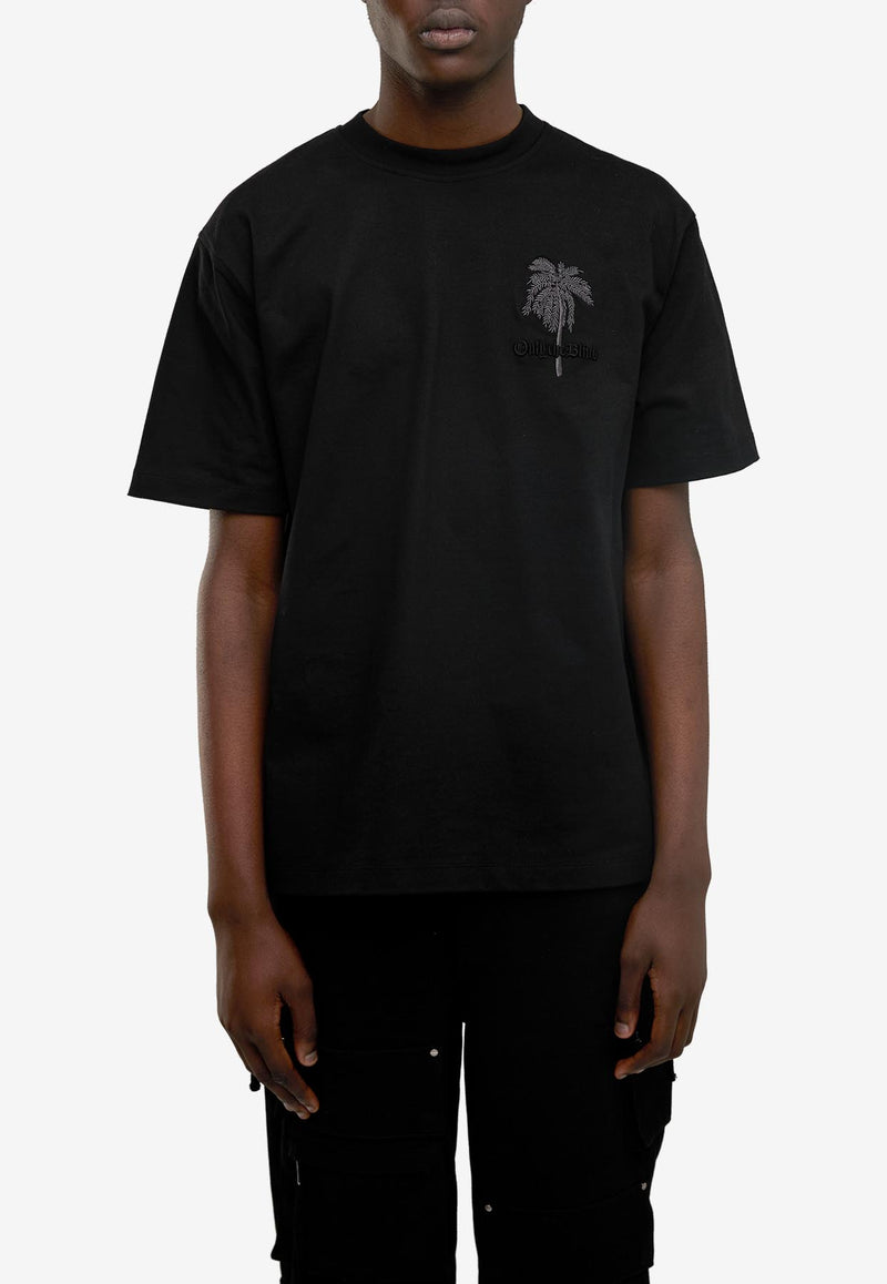 ONLY THE BLIND Nocturnal Tiger Embroidered T-shirt Black OTB-T1475_BLACK
