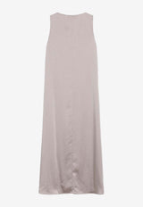 Weekend Max Mara Otellia Satin Fluid Midi Dress Blush OTTELIACO/R_MAXMW-003