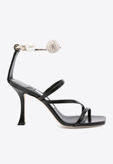 Jimmy Choo Ottilia 90 Crystal-Embellished Sandals in Nappa Leather OTTILIA 90 NAP BLACK