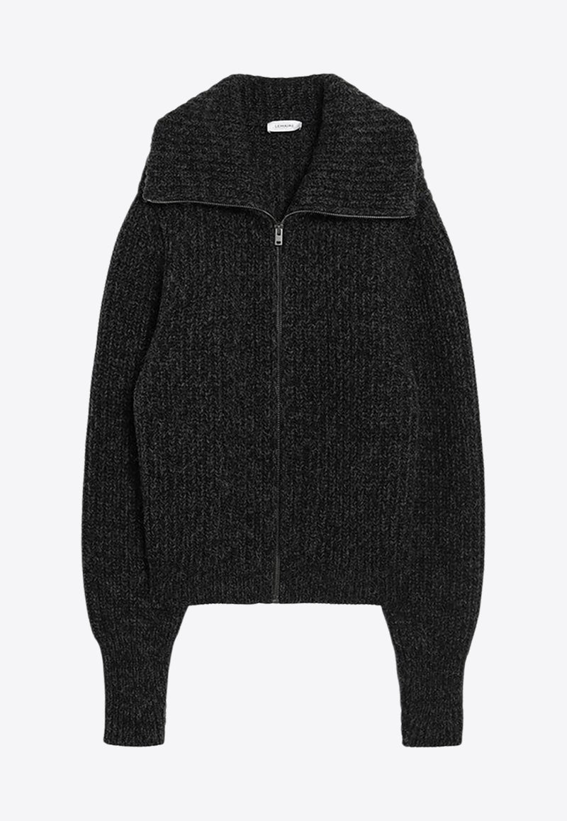Lemaire Knitted Alpaca Zip Cardigan Black OW1187LK1029/R_LEMAI-MU213