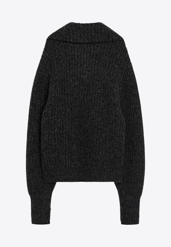 Lemaire Knitted Alpaca Zip Cardigan Black OW1187LK1029/R_LEMAI-MU213