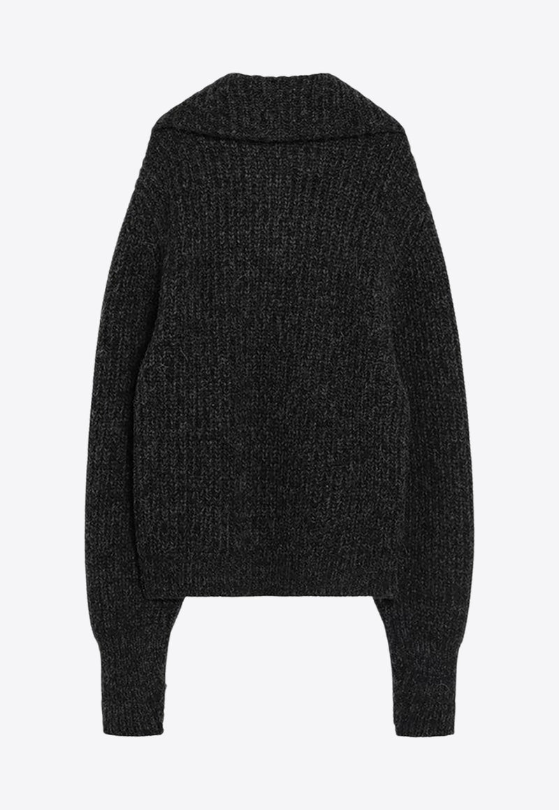 Lemaire Knitted Alpaca Zip Cardigan Black OW1187LK1029/R_LEMAI-MU213
