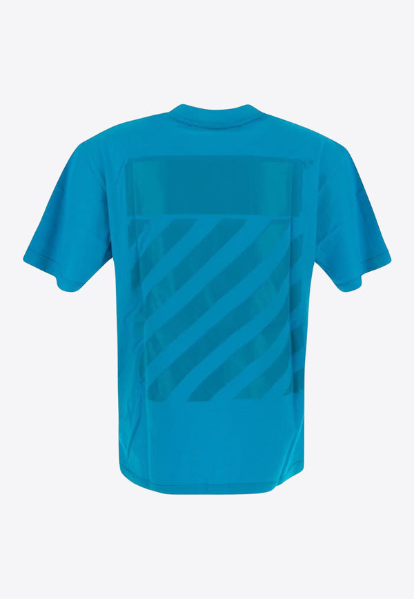 Off-White Short-Sleeved Crewneck T-shirt OWAA049S23JER001-4949 Blue