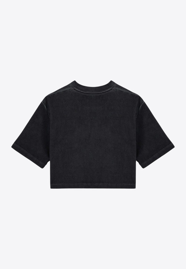 Off-White Off Stamp Washed Cropped T-shirt Gray OWAA081F24JER001/P_OFFW-0701