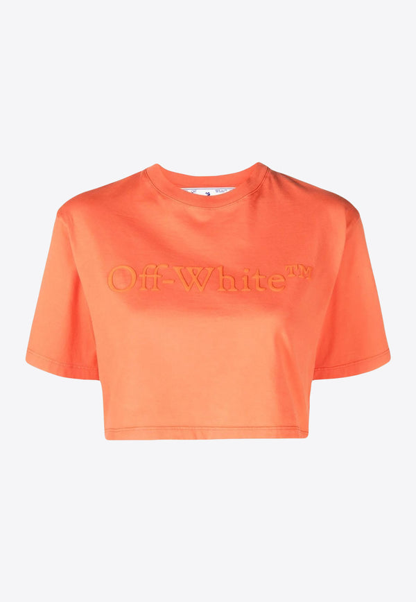 Off-White Laundry Cropped T-shirt OWAA081S23JER003-2626 Coral