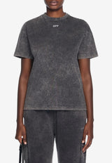 Off-White Check Flan Arrow Faded T-shirt Gray OWAA089F25JER0031301_GREY