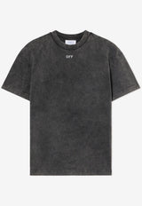 Off-White Check Flan Arrow Faded T-shirt Gray OWAA089F25JER0031301_GREY