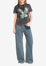 Off-White Eagle Print Faded T-shirt Gray OWAA13EF25JER0011301_PRINTED