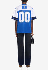 Off-White 00 Royal Mesh Football Jersey T-shirt Blue OWAA13GF25JER0014801_BLUE