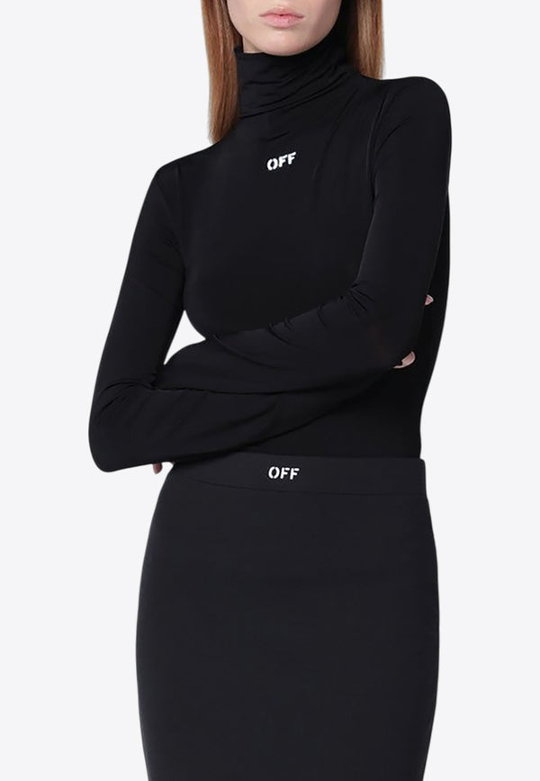 Off-White Logo-Embossed Long-Sleeved Top OWAD122C99JER003/R_OFFW-1001