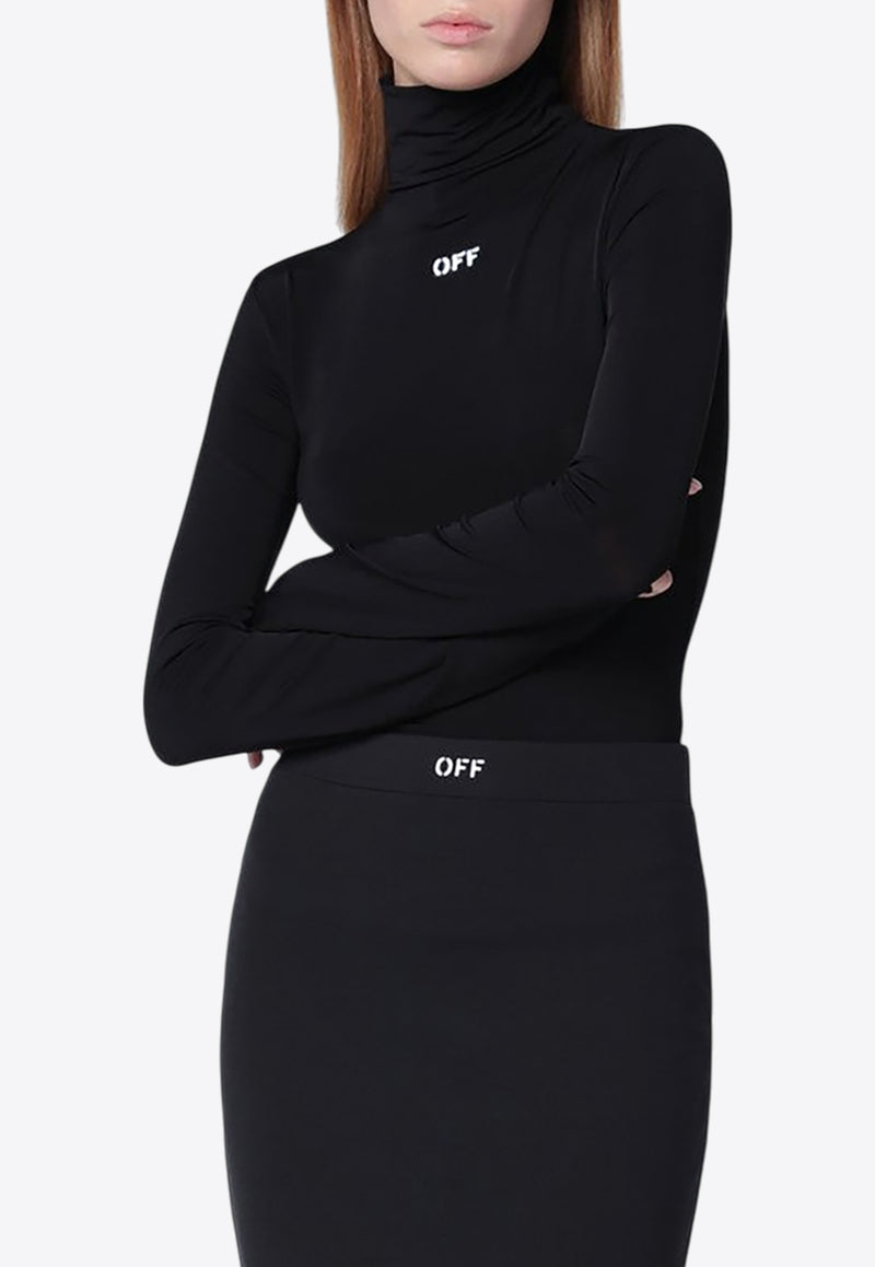 Off-White Logo-Embossed Long-Sleeved Top OWAD122C99JER003/R_OFFW-1001