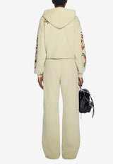 Off-White Floral Half-Zip Sweatshirt Green OWBB06BF25FLE0015010_PRINTED